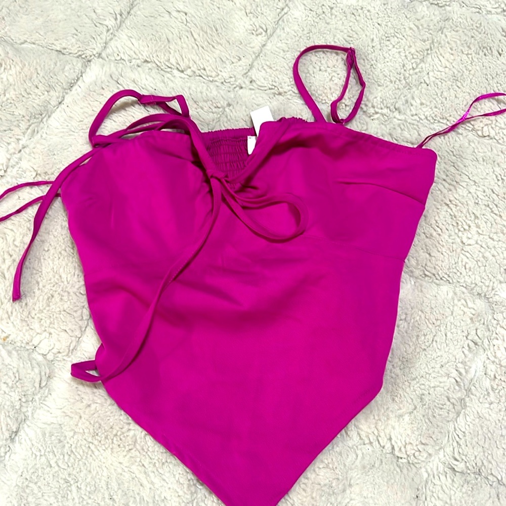 purple crop top